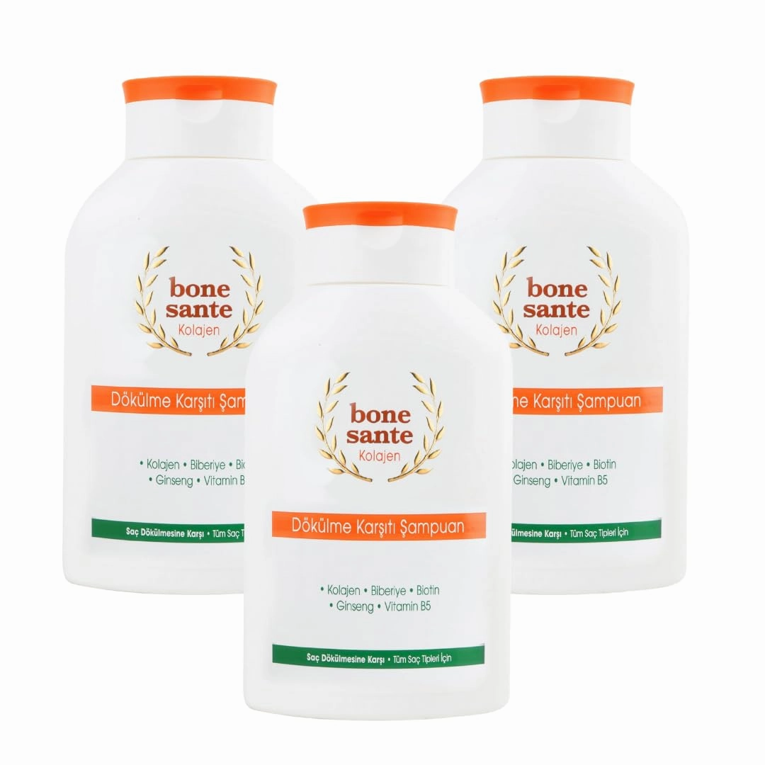 Collagen Keratin Biotin Anti-Hair Loss Shampoo - Strengthening and Revitalizing Formula - PACK OF 3