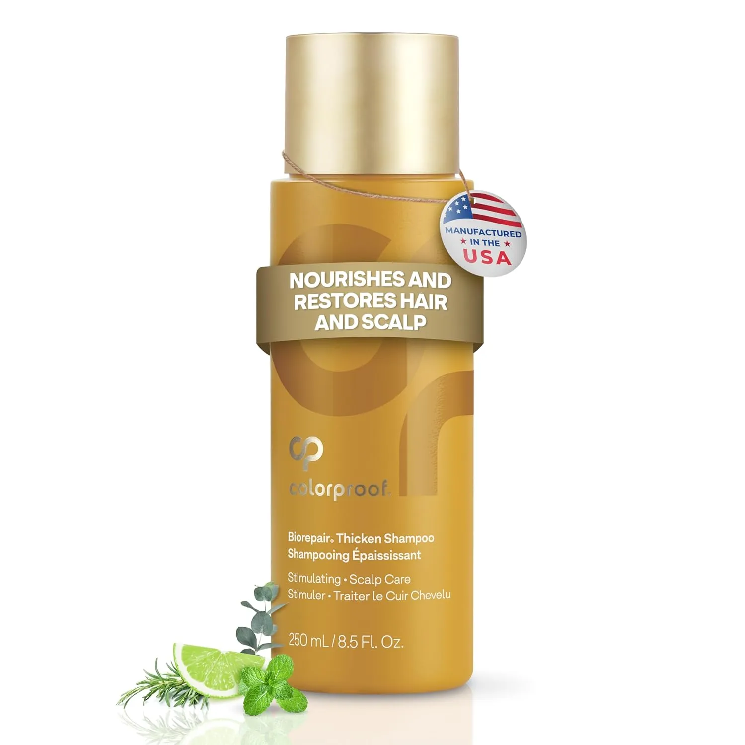 ColorProof Biorepair Thicken Shampoo for Thinning Color-Treated Hair, Nourishes & Stimulates Hair & Scalp, Thicker, Fuller Looking Hair, Sulfate-Free, Vegan