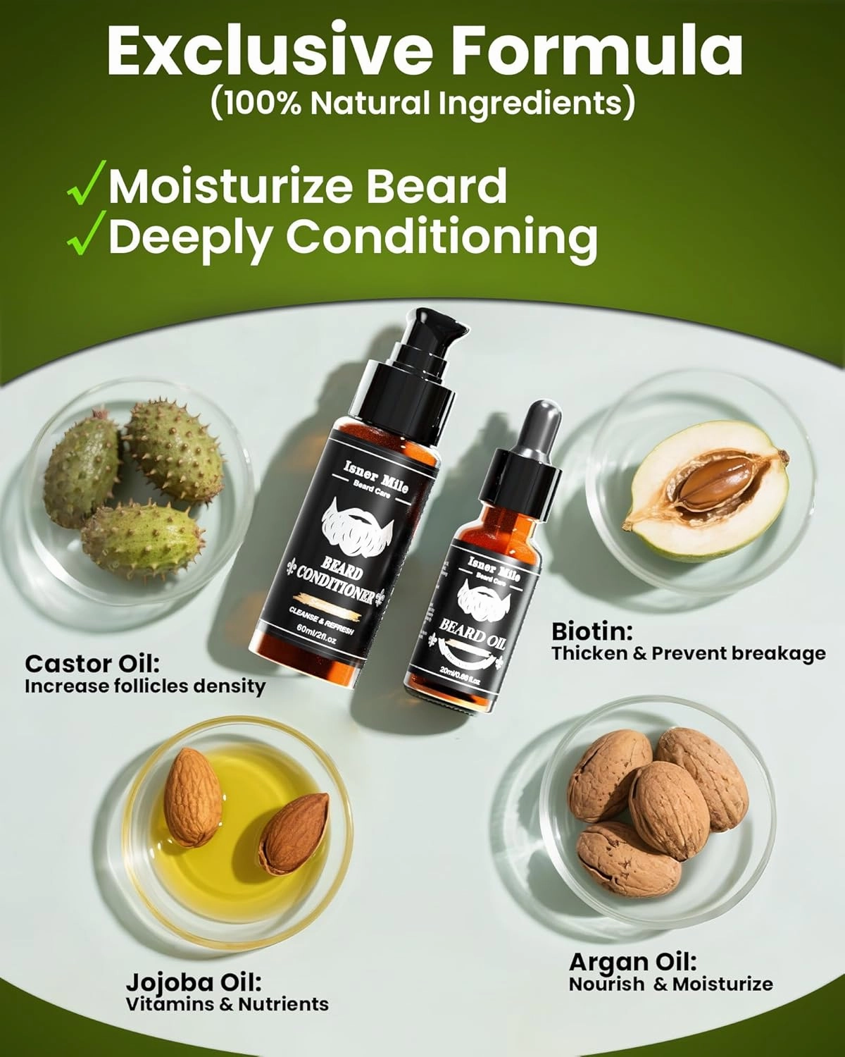 Comfy Mate Beard Kit for Men Beard Care Grooming Kit with Shampoo & Conditioner, Beard Oil, Balm, Brush, Comb & Scissors, Father's Day, Christmas & Birthday Gifts for Men Stocking Stuffers for Him