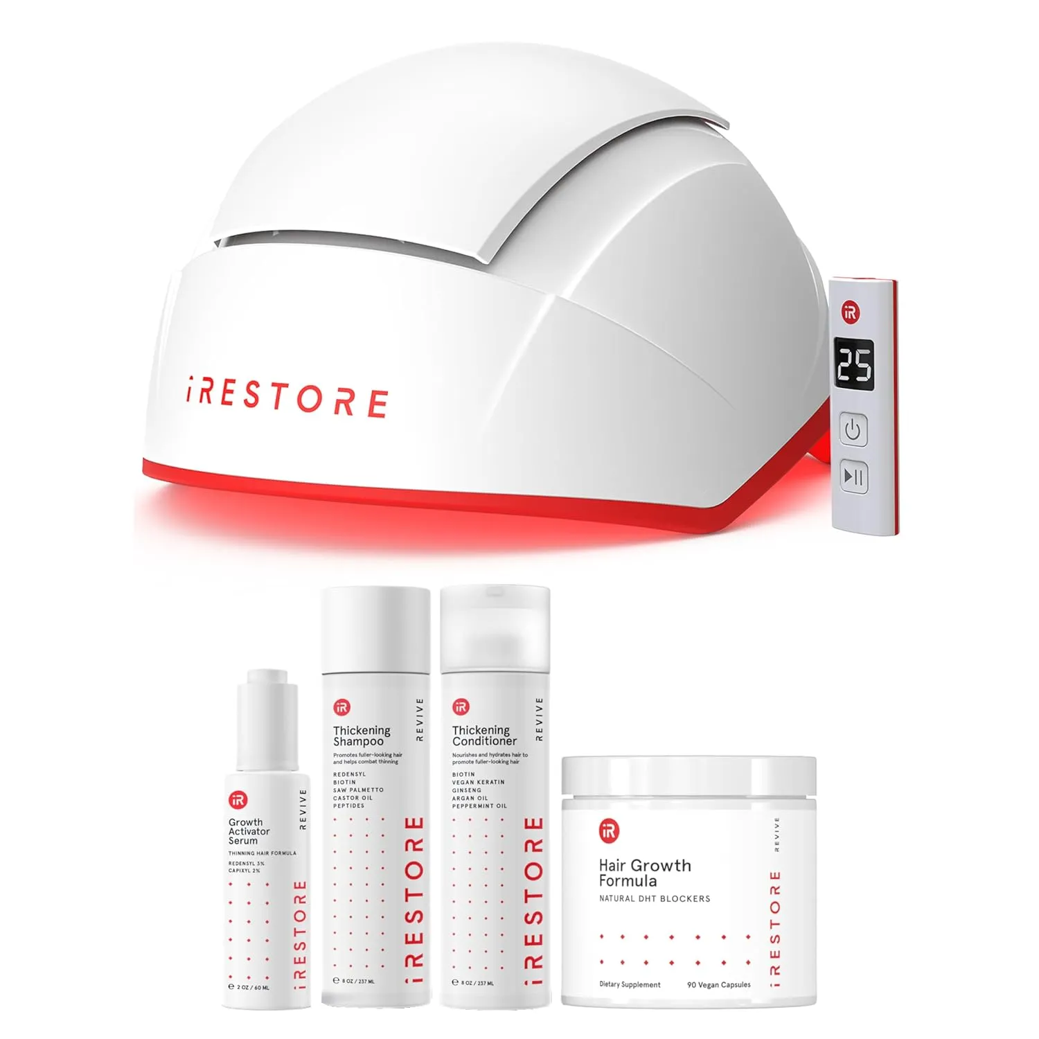 Complete Hair Growth Power Kit: Professional Hair Device   Hair Growth Supplement, Activator Serum, Thickening Shampoo & Conditioner