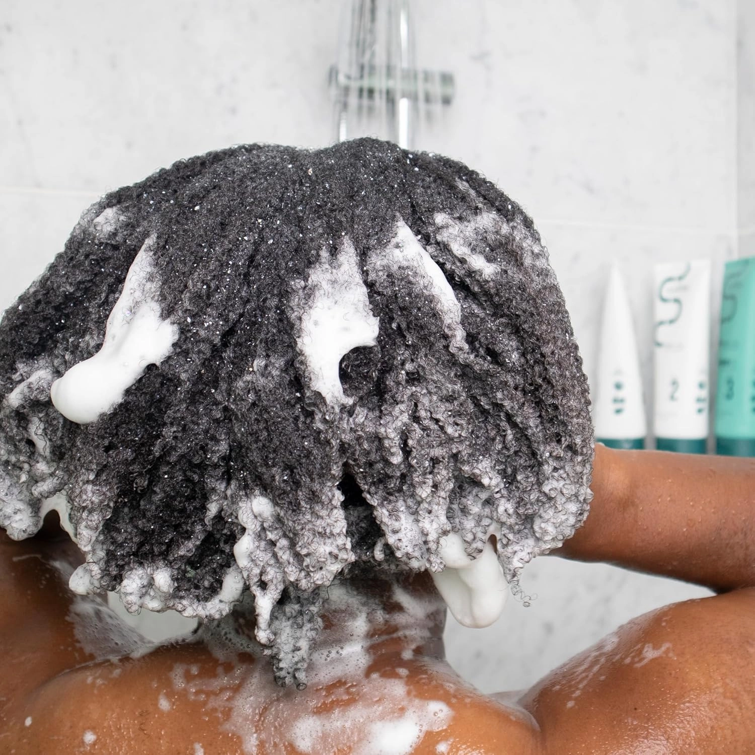 CurlMix Wash & Go Shampoo for Curly Hair - Deep Cleansing Shampoo Removes Buildup
