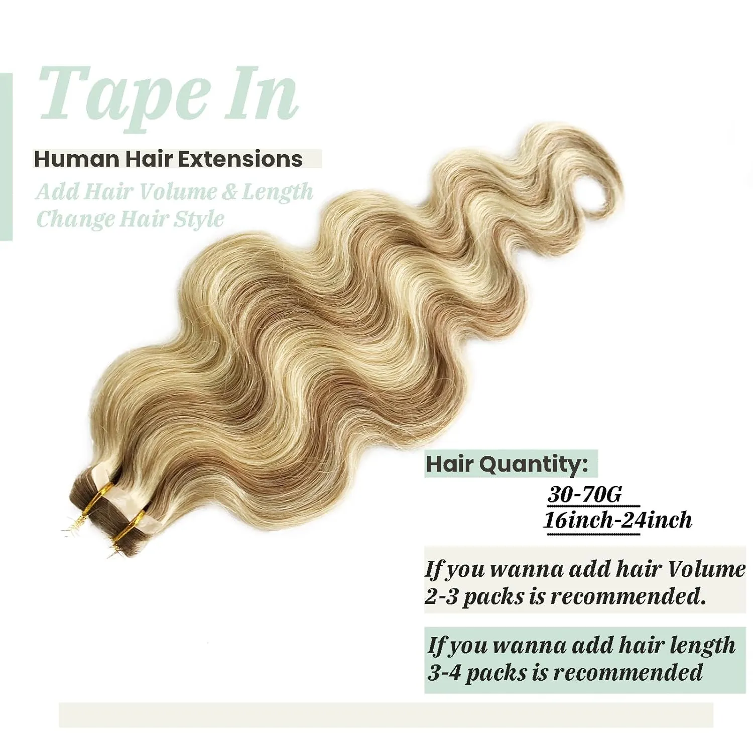 Curly Tape in Extensions Brown and Blonde Highlights Tape Hair Extensions Human Hair 16 Inch Body Wave 30grams 20pcs Short Blond Highlighted Fine Remy Hair