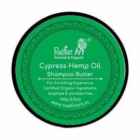 Cypress Hemp Oil Shampoo Butter for Dry Damaged Hair | Sulfate, Paraben, Silicone Free | Hydrating & Moisturizing | 3.5 Oz