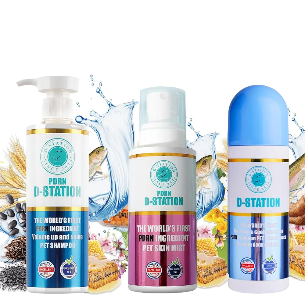 D-Station PDRN Skin Mist Spray   300ml Volume Up Pet Shampoo   Paw Balm Essence