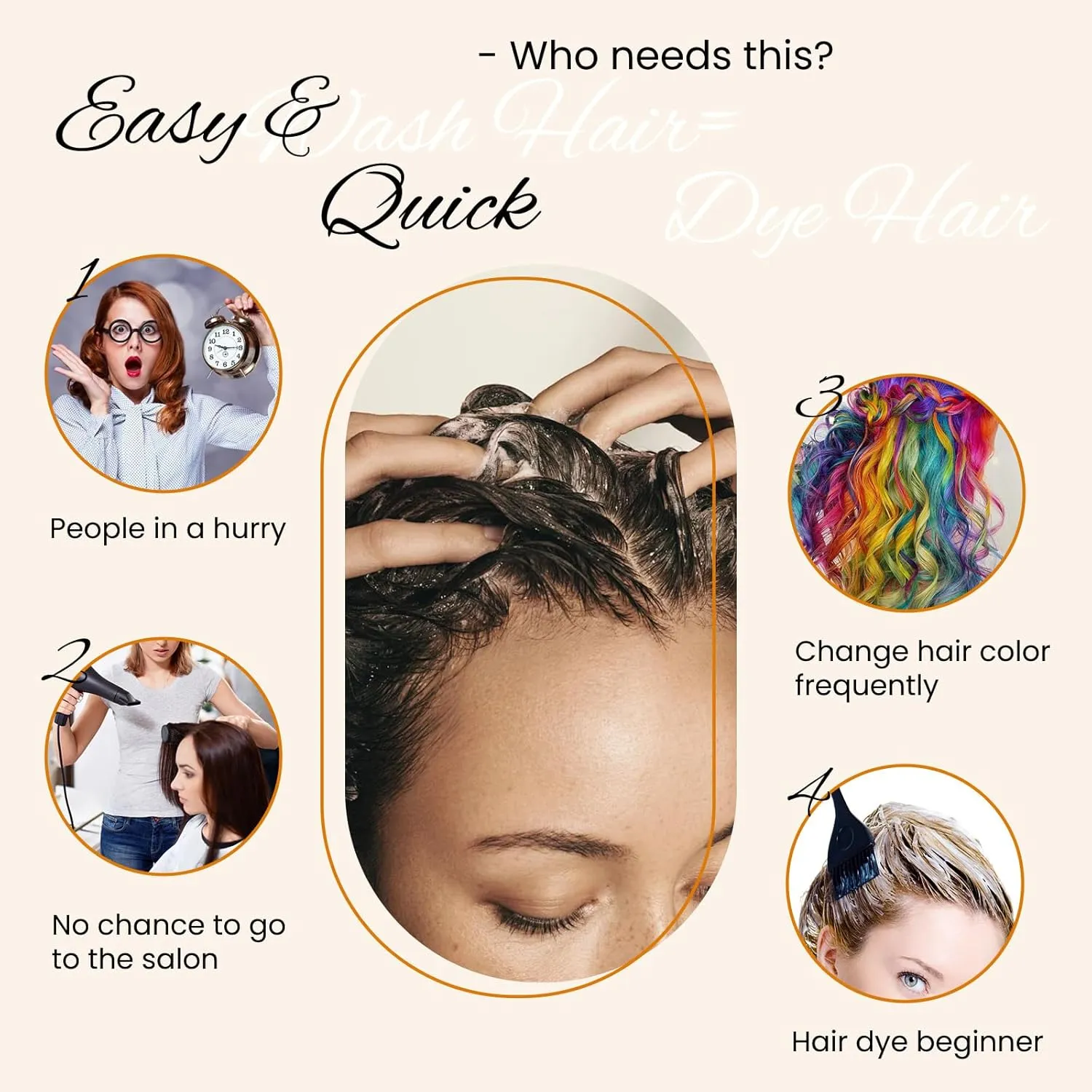 Dark Brown Hair Dye Shampoo 3 In 1, 100% Gray Hair Coverage, Instant Natural Hair Color Treated Shampoo Para Canas for Women & Men, Salon-Grade Root Touch-Up - Lasts 30 Days, Beginner-Friendly, 500ml