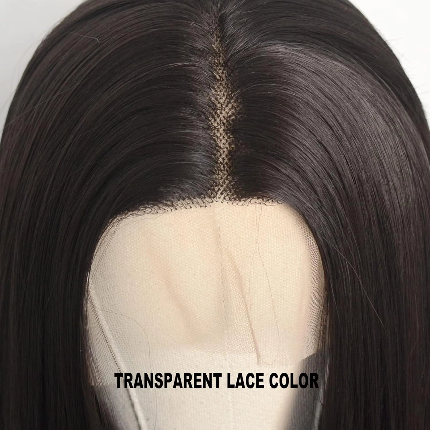 Dark Brown Lace Front Wigs Synthetic T Lace Long Straight Chocolate Brown Synthetic Hair Replacement Wigs for Black Women 22 inch Daily Wear Party Cosplay (T-Part Lace, Dark Brown,Straight)