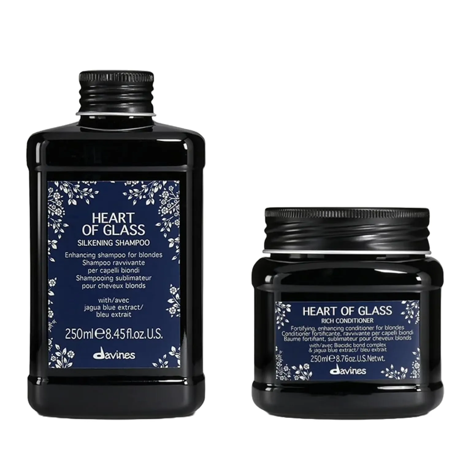 Davines Heart of Glass Silkening Shampoo for Blonde Care, Nourishing Protection for Natural Or Cosmetically Treated Hair