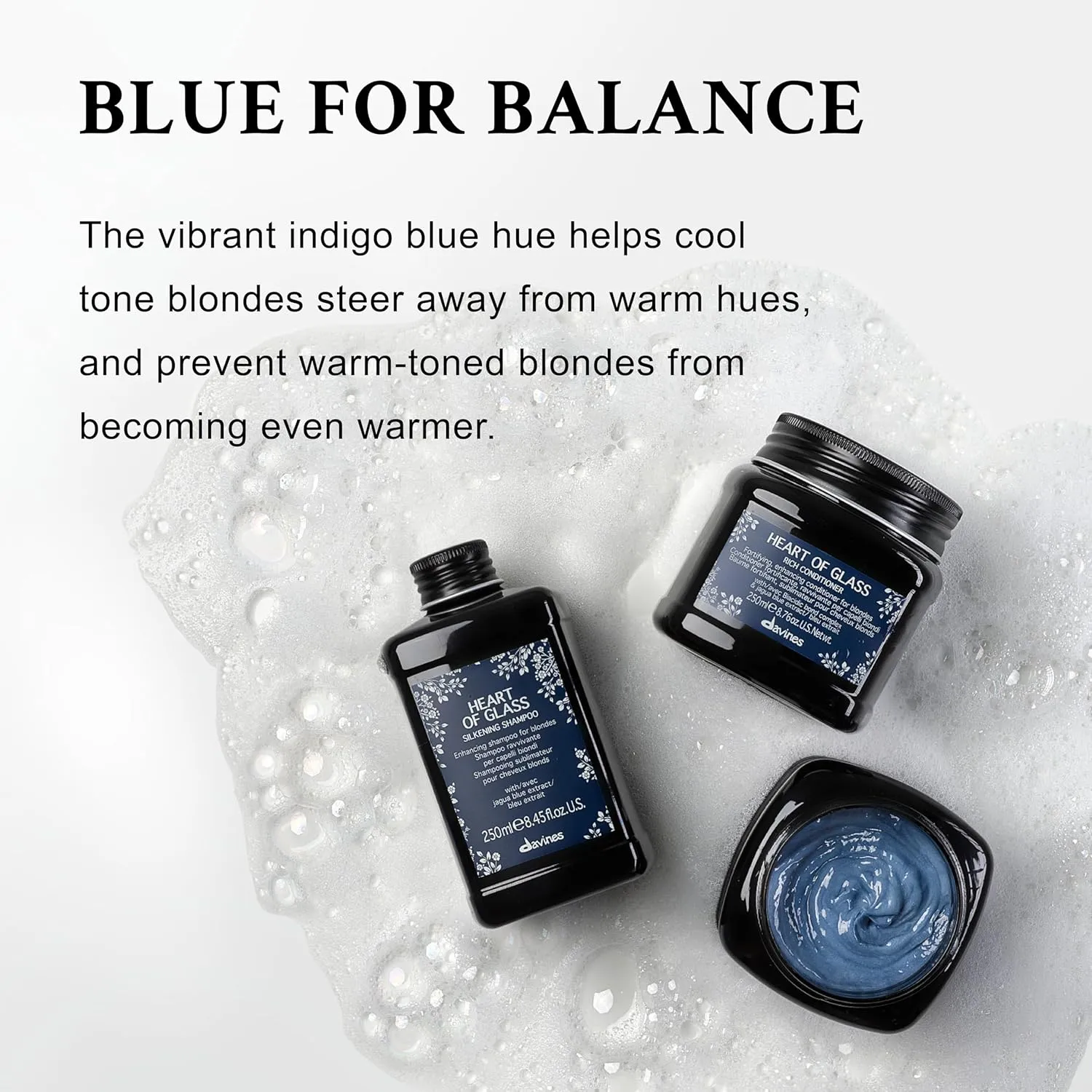 Davines Heart of Glass Silkening Shampoo for Blonde Care, Nourishing Protection for Natural Or Cosmetically Treated Hair