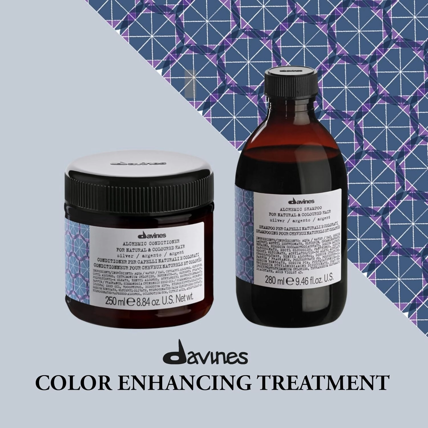 Davines Alchemic Shampoo, Safe Cleansing for Color Treated Hair, 6 Vibrant Shades To Illuminiate And Intensify