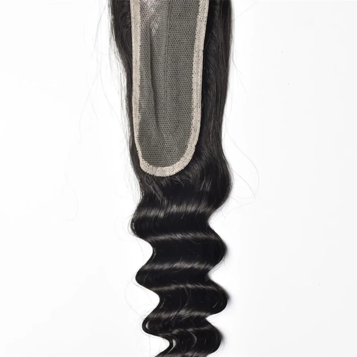 Deep Curly 2x6 HD Lace Closure with Baby Hair Deep Middle Part Remy Human Hair Swiss Kim K Lace Closure (Deep Wave, 10 inch)