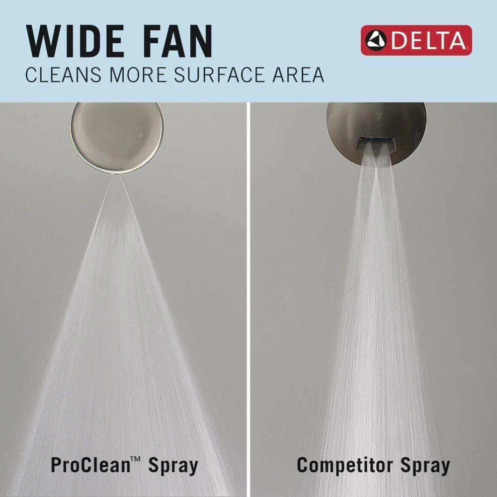 Delta Faucet 6-Setting In2ition 2-in-1 Dual Shower Head with ProClean Spray, Gold Round Shower Head with Hose, Hand Held, Champagne Bronze 75655CZ