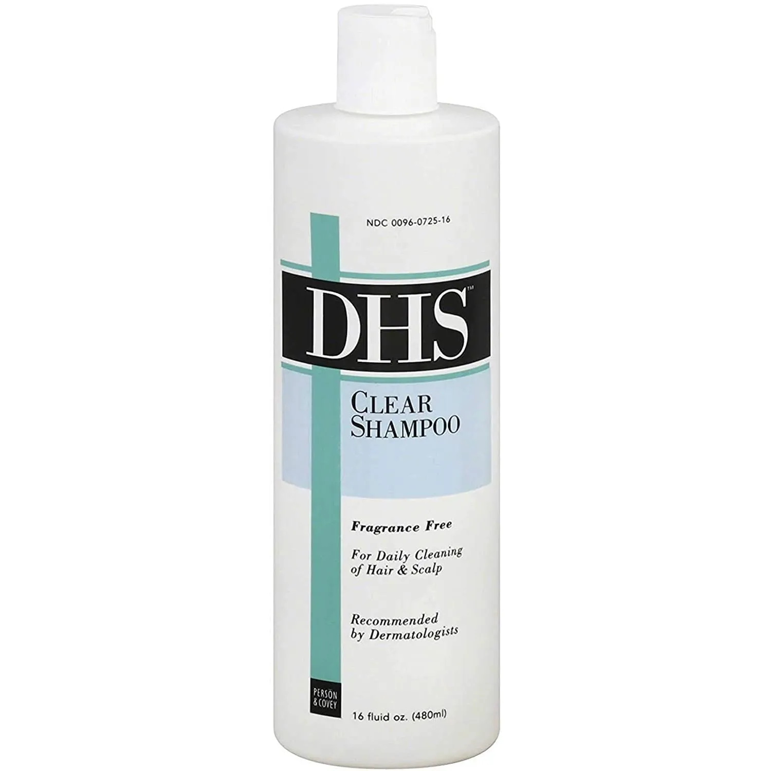 DHS Clear Shampoo Fragrance Free 16 oz (Pack of 5)