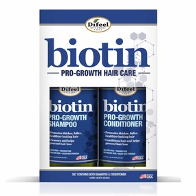 Difeel Pro-Growth Biotin Shampoo & Conditioner LARGE 33.8oz 2-PC Gift Set - Shampoo and Conditioner for Thinning Hair and Hair Loss, Sulfate Free
