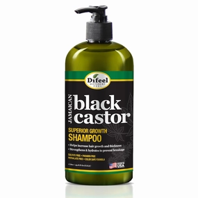 Difeel Superior Growth Jamaican Black Castor Shampoo 33.8 oz. - Sulfate Free Shampoo made with Natural Ingredients