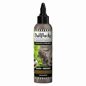 Dollylocks Locking Powder - Dark/Brown - Dry Shampoo Powder, Oil Control for Locking up Loose Unruly Hair, 1oz