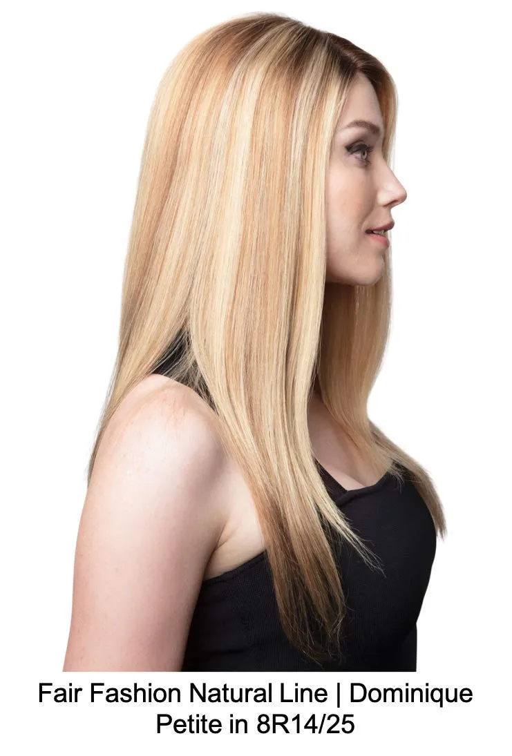 DOMINIQUE PETITE Lace Front 100% Hand-Tied Human Hair Wig by Fair Fashion, 6PC Bundle: Wig, 4oz Mara Ray ProSmooth Shampoo and Conditioner, The One Detangler, Wig Stand, and 19 Page Belle of Hope Guide (8/32)