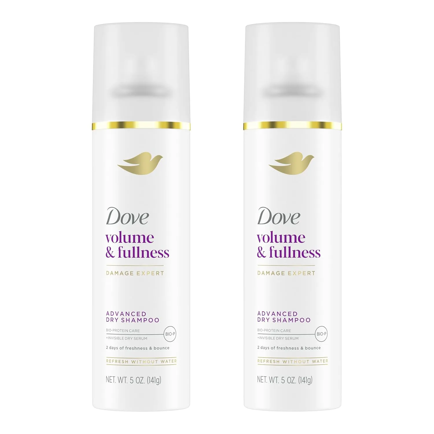Dove Dry Shampoo for 2 Count for Oily Hair Volume & Fullness for Refreshed Hair 5 oz