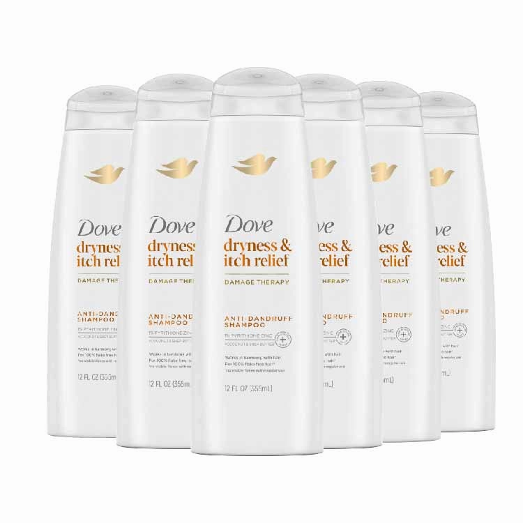 Dove - Dermacare Scalp Haircare Anti-Dandruff Shampoo Dryness & Itch Relief  12 oz - 6 Pack