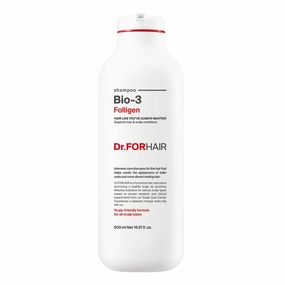 Dr.FORHAIR Bio-3 Folligen Biotin Shampoo (16.9 oz) Scalp Strengthen and Improve Volume Scalp-friendly formula (No Parabens, Silicone, Sulfates)