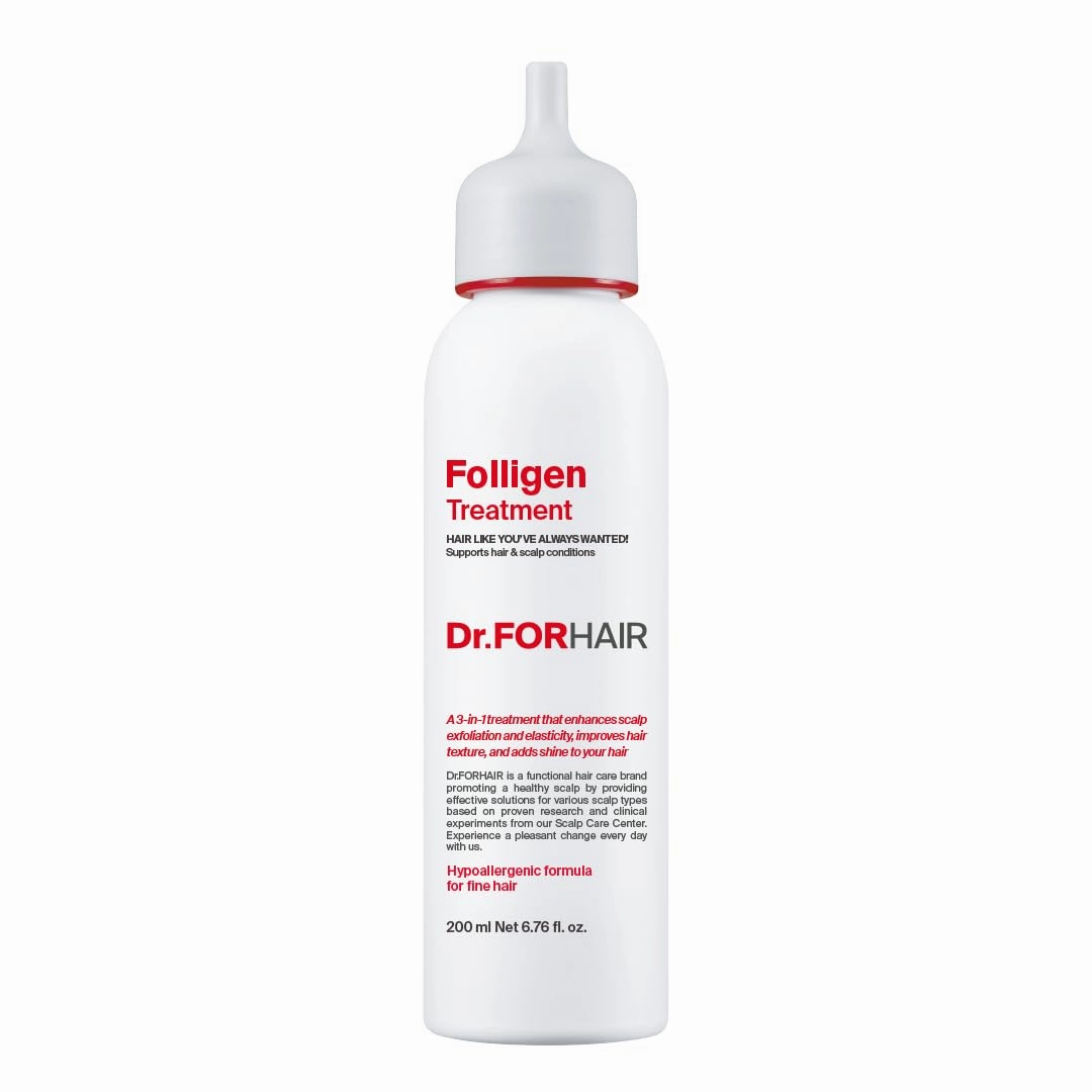 Dr.FORHAIR Folligen Treatment 6.76 fl oz 200 ml For Relieving Thinning Hair Care Shiny Increase Volume Strength Thickening Root Enhancer Paraben Silicone Sulfates FREE