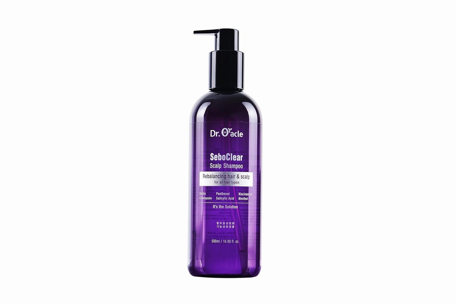 DR.ORACLE SeboClear Scalp Shampoo - Rebalancing hair and scalp, For All Hair Types. Biotin, Panthenol, Niacinamide, Salicylic acid, Menthol.