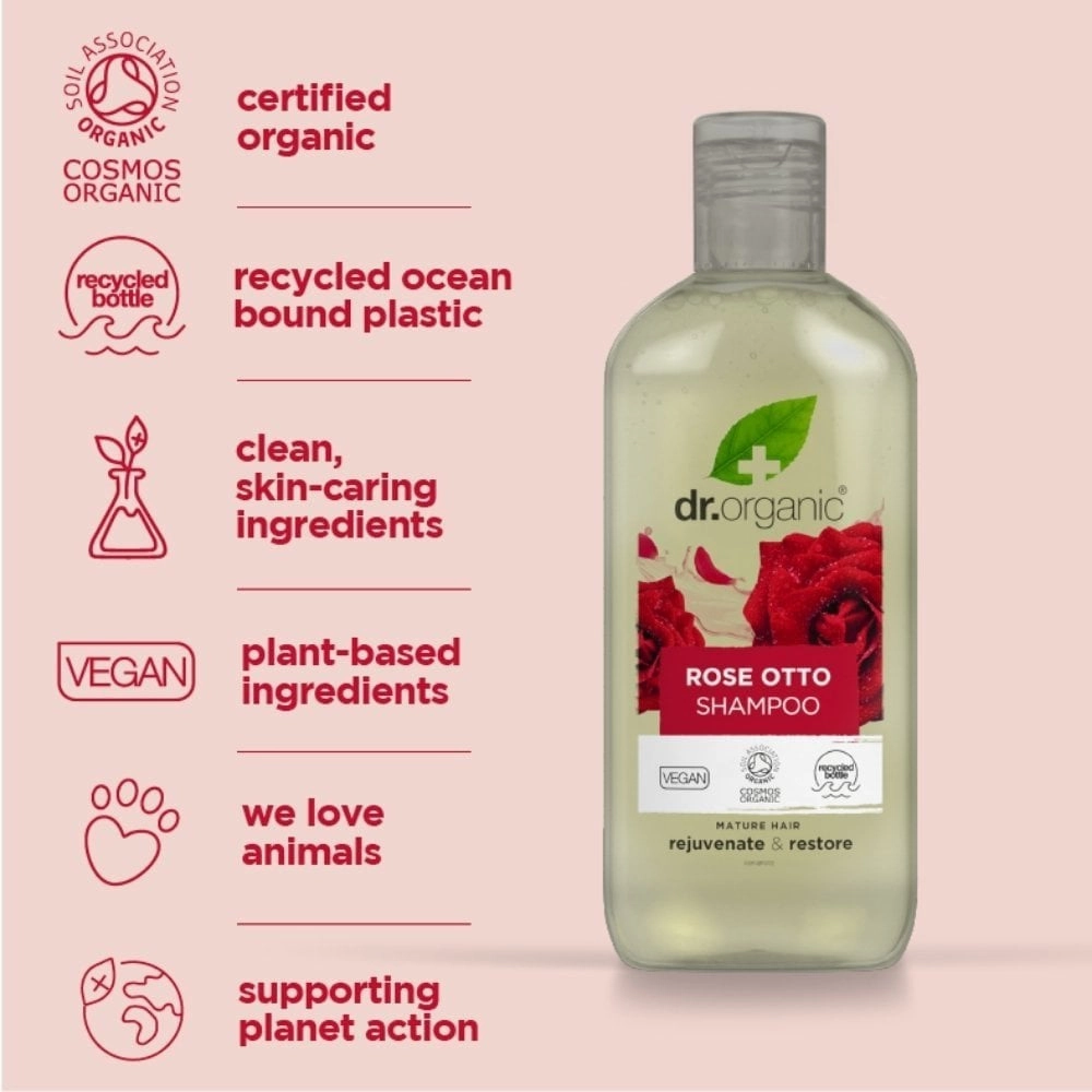Dr. Organic Rose Otto Shampoo & Conditioner Twin 2 x 265ml