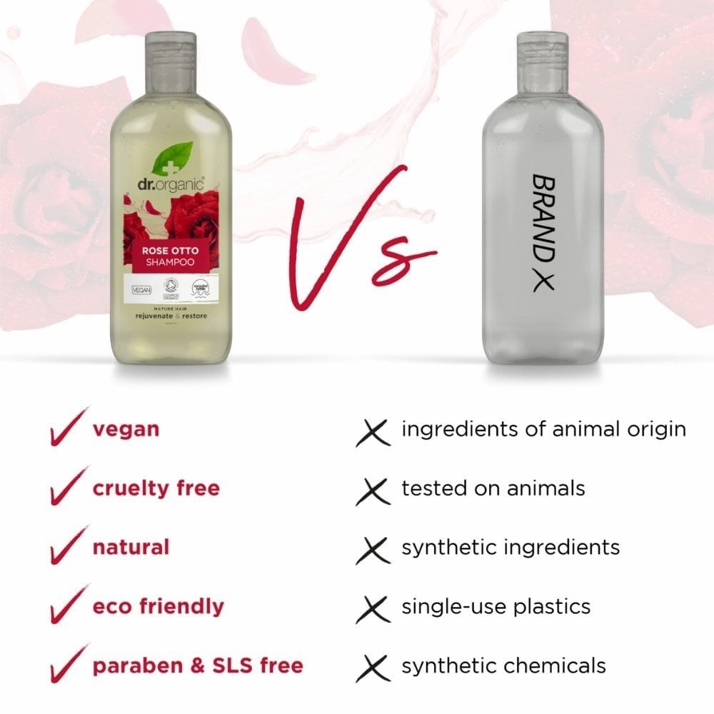 Dr. Organic Rose Otto Shampoo & Conditioner Twin 2 x 265ml