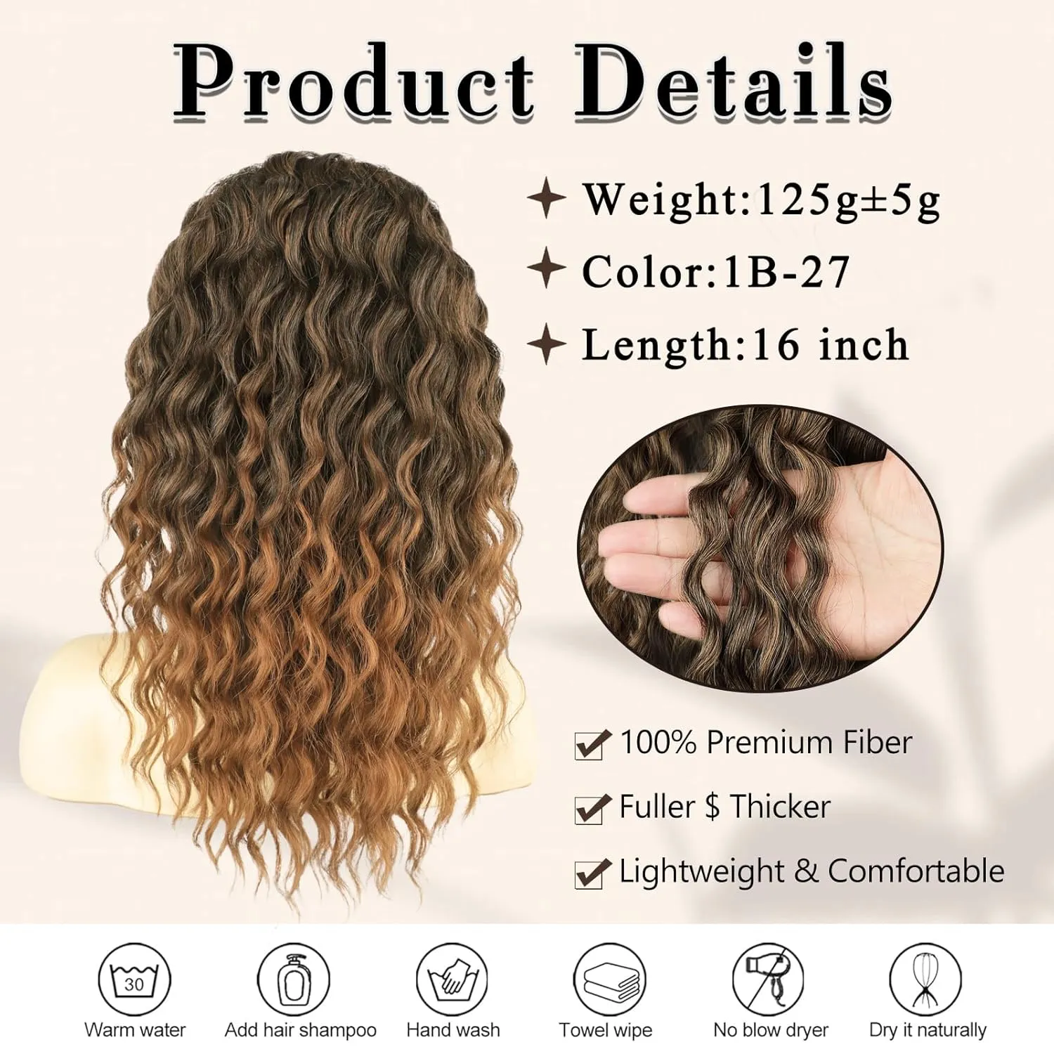 Drawstring Ponytail Ponytail Extension Curly Ponytail Extension for Black Women 16Inch Long Curly Wavy Synthetic Ponytails Extension for Women