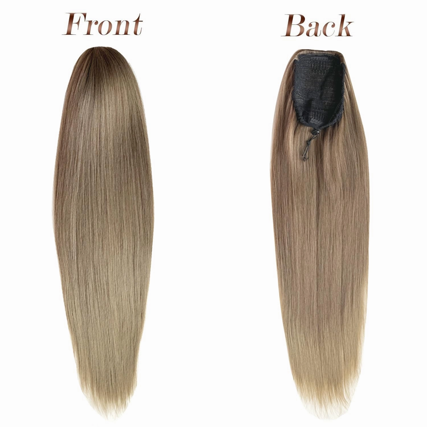 Drawstring Ponytail Extension Straight Ponytail 26Inch Long Straight Pony Tails for Black Women Girls(Color T10/16A)