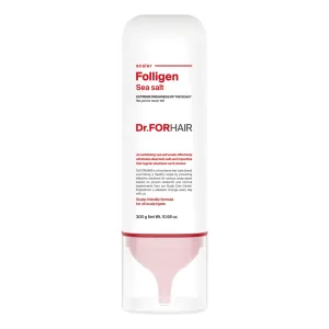 Dr.FORHAIR Folligen Sea Salt Scaler Scalp Scrub (10.5oz) | 45% Sea Salt | Exfoliate Hair Deep Cleansing Excess Sebum Oily Greasy Hair | Dry Flaky Itchy Treatment (No Parabens, Silicone, Sulfates)