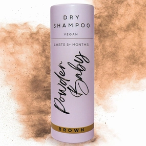 Dry Shampoo Powder | Organic & Vegan | Non-Aerosol Shampoo for Brown Hair | Adds Volume | 1.7 Oz | Talc-Free, Cruelty-Free | Made in USA | Eco-Friendly Packaging (Brown)