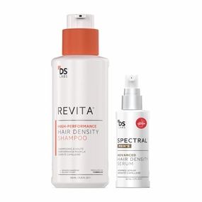 DS Labs Revita Shampoo 925mL and Spectral Men's Kit – High-Performance Hair Density Shampoo & Serum Bundle, Volumizing & Thickening, Fuller, Healthier-Looking Hair, Sulfate & Silicone Free, For Men
