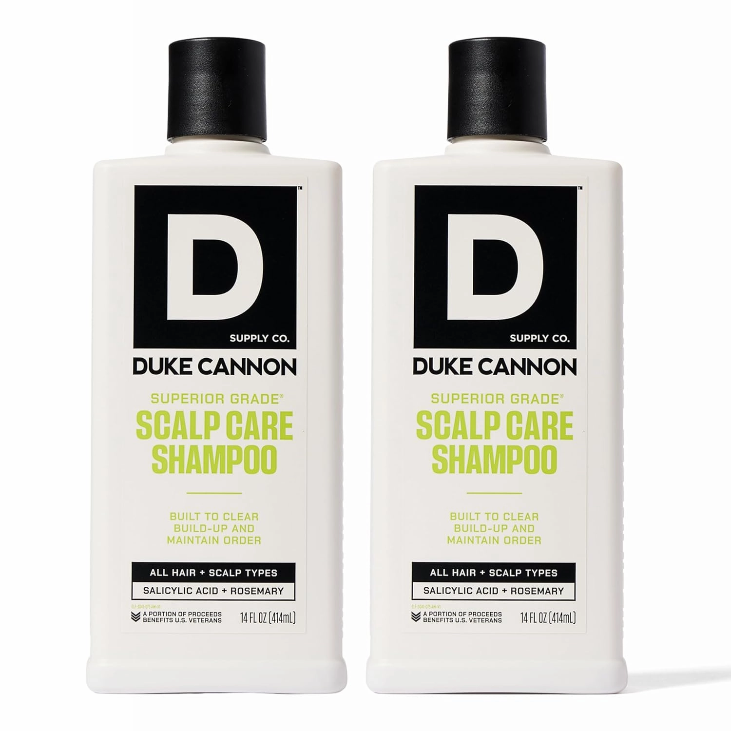 Duke Cannon Superior Grade Scalp Care Shampoo for Men, 14 oz – Salicylic Acid for Build-Up Removal, Rosemary & Arnica for Scalp Soothing, Wheat Protein for Strength, Sulfate-Free