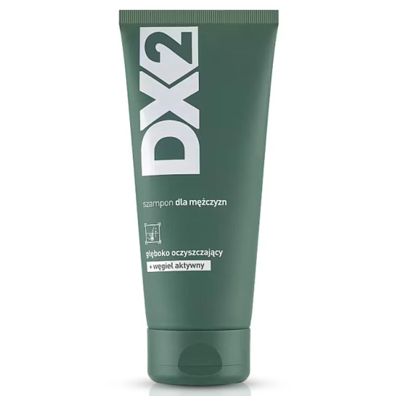 DX2 - Deep Cleansing Shampoo with Activated Carbon for Men - Removes Impurities, Excess Sebum, and Product Buildup - 150ml