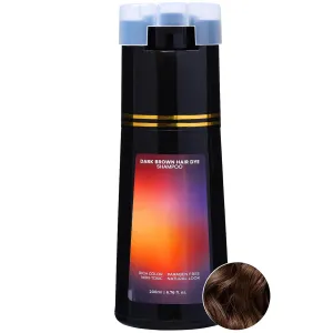 Dye Shampoo, Haircare Instant Dye Shampoo for Women & Men (Dark Brown)
