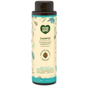 ecoLove - Natural Shampoo for All Hair Types,Sodium lauryl sulfate Free, Vegan & Cruelty Free Shampoo, With Natural Moroccan Oil Extract, No SLS or Parabens, 17.6 oz