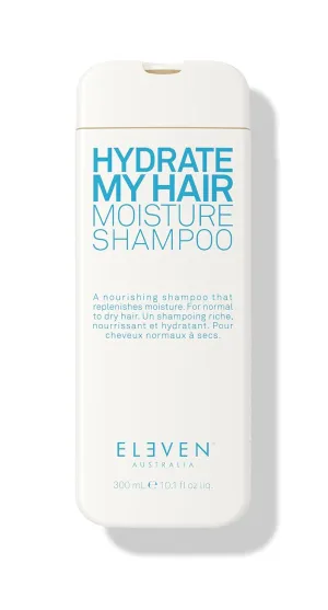 ELEVEN AUSTRALIA Hydrate My Hair Shampoo - Moisturizing, Color-Safe, Anti-Frizz, Nourishing Formula for Dry, Damaged Hair - Protects Against Heat & Environmental Damage, For Daily Use