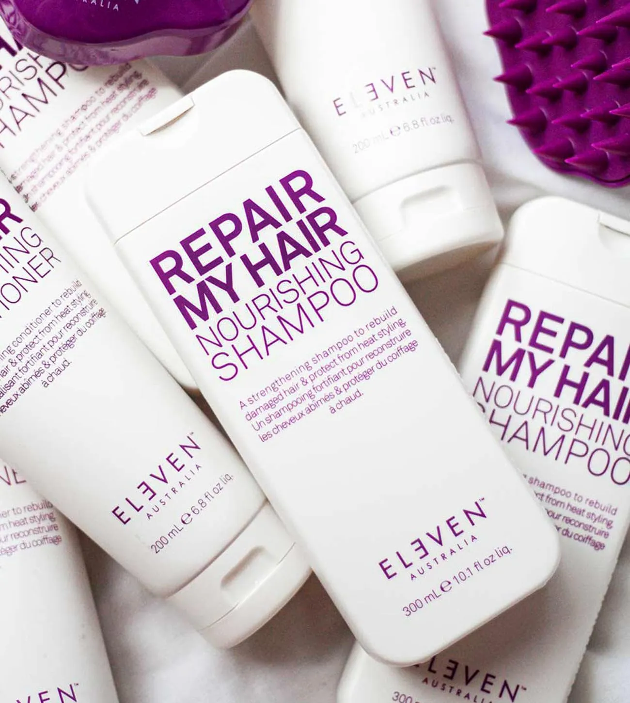 ELEVEN AUSTRALIA Repair My Hair Nourishing Shampoo - Strengthens & Repairs Damaged Hair, Deep Moisture & Restores Shine, Sulfate-Free, Color Safe Formula