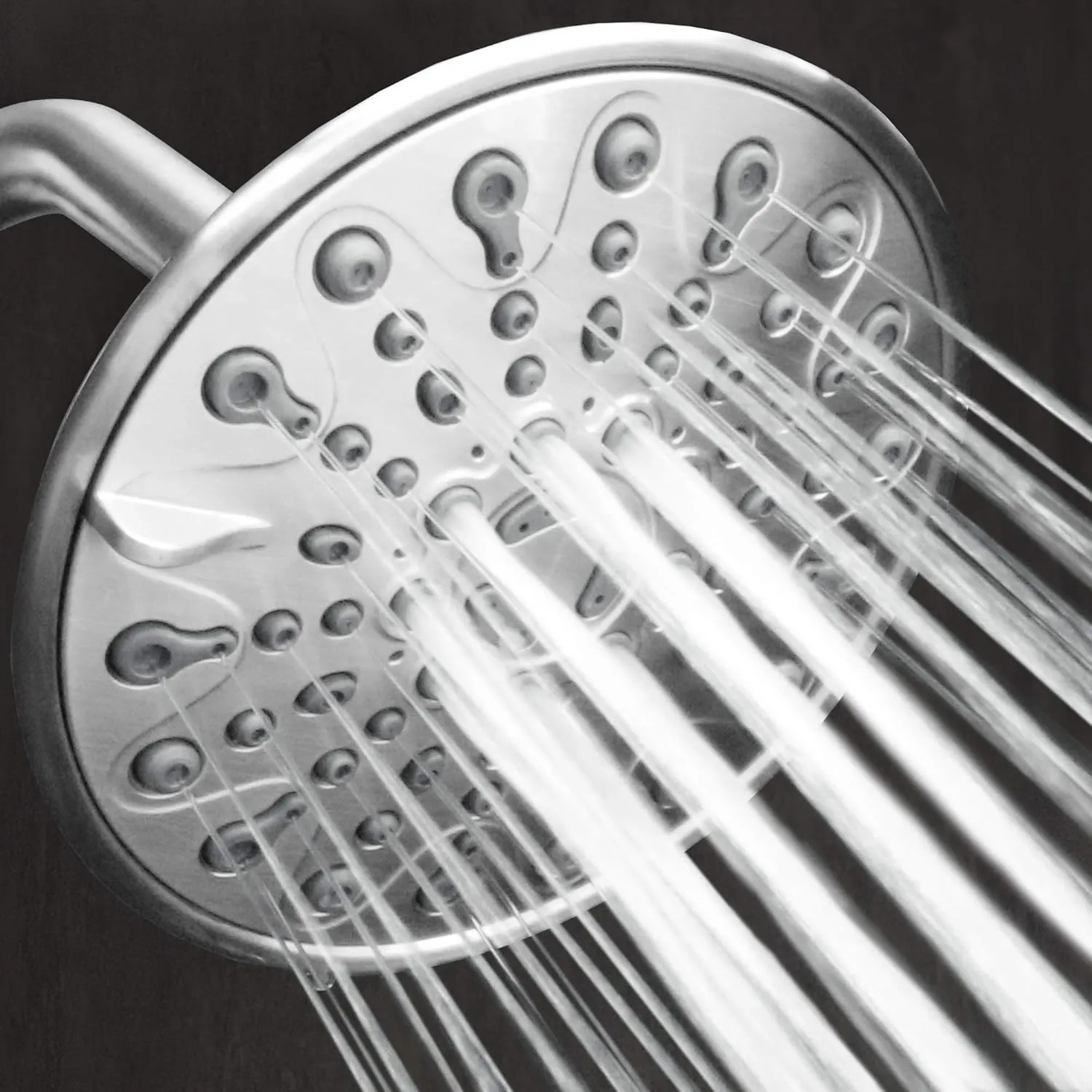 Elite Series: Chrome Rain Shower Head, 6 inch 6 Spray Settings Adjustable High Pressure Rainfall Showerhead with 360 Degree Tilt, Experience MAXX Comfort and Elegance (Chrome Polished)
