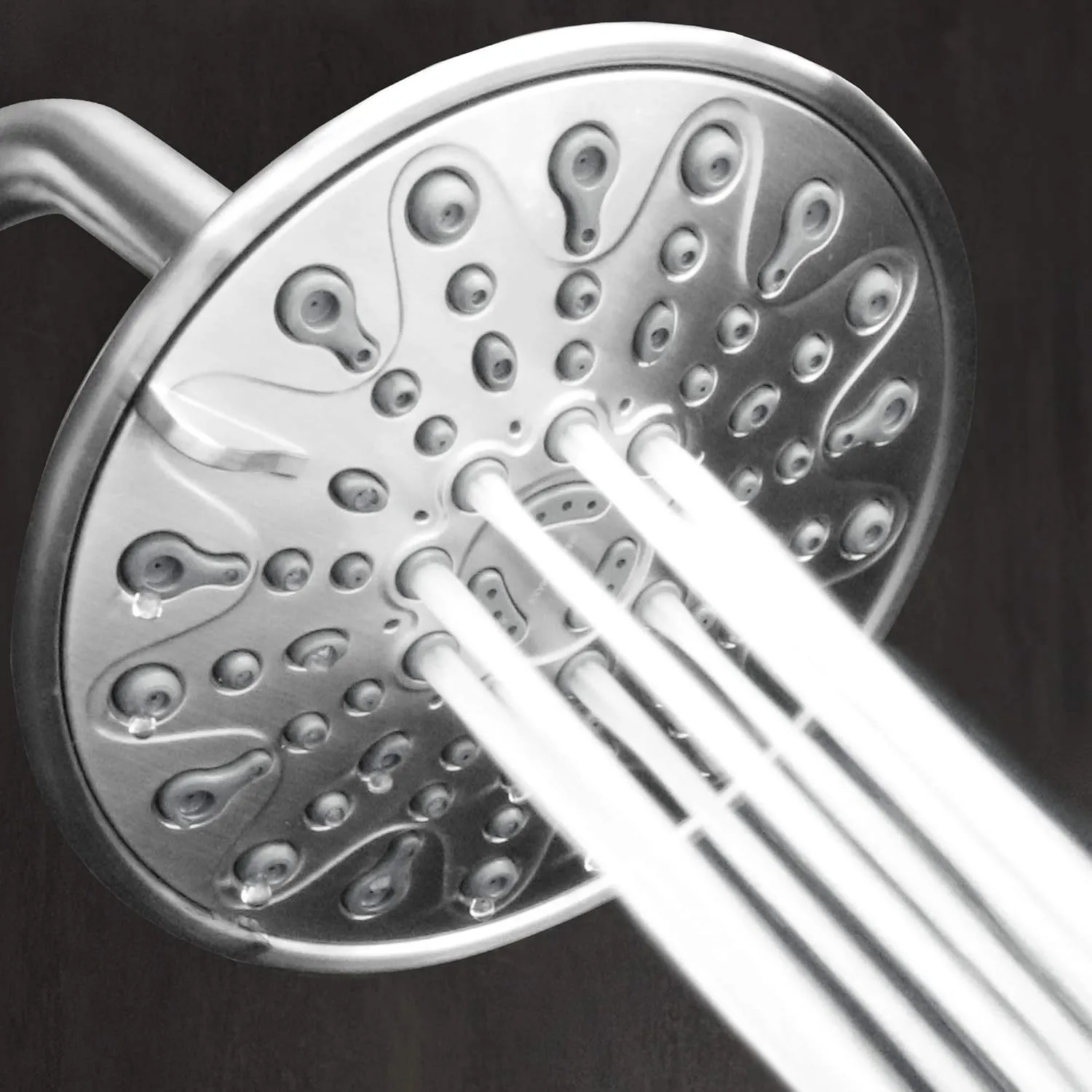 Elite Series: Chrome Rain Shower Head, 6 inch 6 Spray Settings Adjustable High Pressure Rainfall Showerhead with 360 Degree Tilt, Experience MAXX Comfort and Elegance (Chrome Polished)