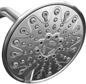 Elite Series: Chrome Rain Shower Head, 6 inch 6 Spray Settings Adjustable High Pressure Rainfall Showerhead with 360 Degree Tilt, Experience MAXX Comfort and Elegance (Chrome Polished)