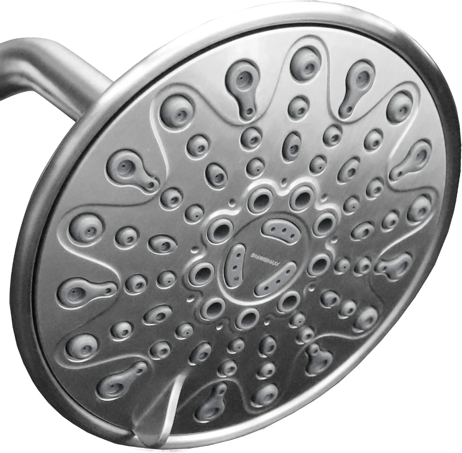 Elite Series: Chrome Rain Shower Head, 6 inch 6 Spray Settings Adjustable High Pressure Rainfall Showerhead with 360 Degree Tilt, Experience MAXX Comfort and Elegance (Chrome Polished)