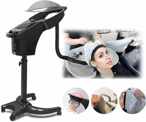 Elitzia Hair Steamer Micro Mist Aroma Steam Mister Hooded 4 Color Light Hair Care Professional for Natural Black Hair Use Shampoo Bowl Hair Wash Recline Chair Black Color with UV Protect Coat ET19290