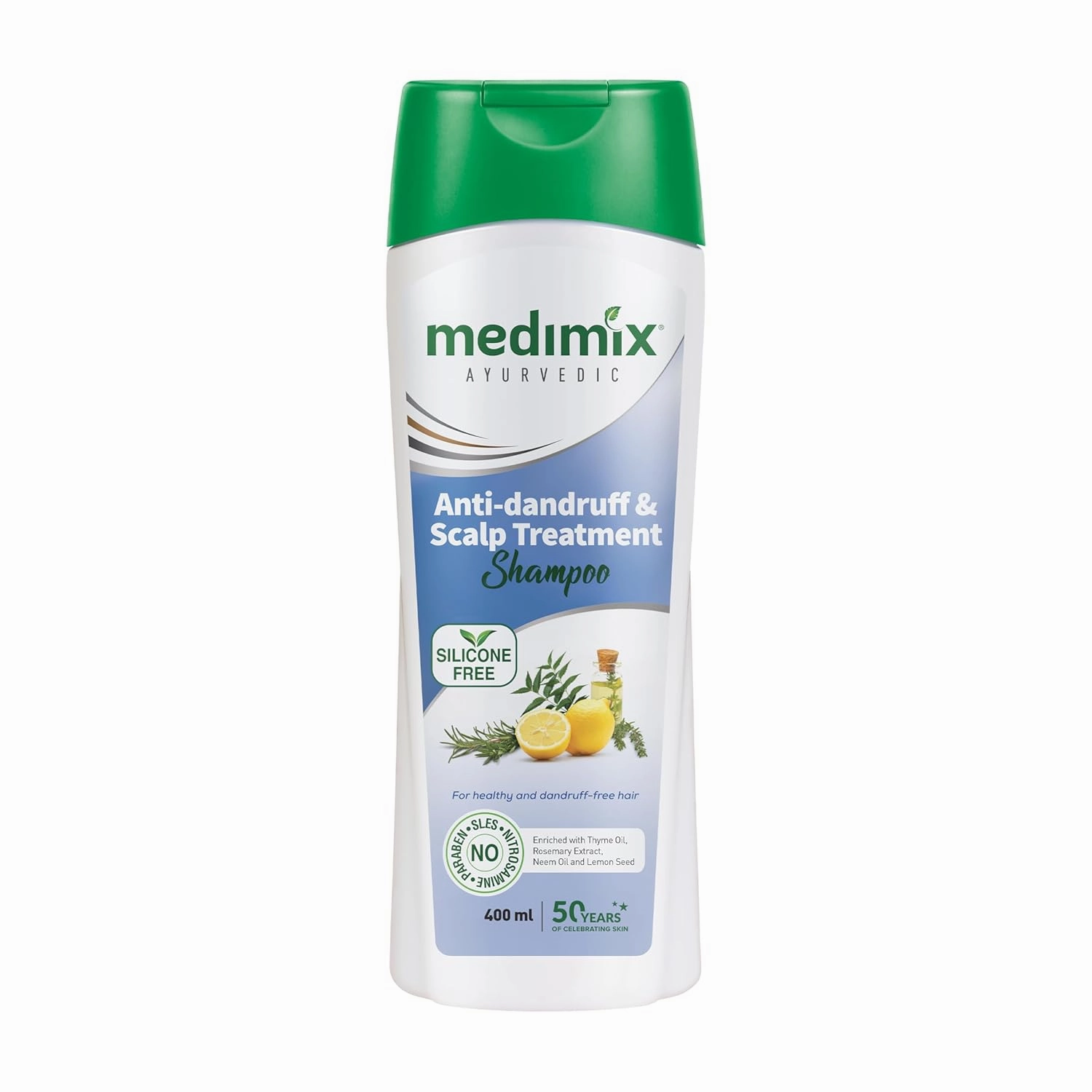 Enriched Ayurvedic Anti-Dandruff & Scalp Treatment Shampoo for Healthy and Dandruff-Free Hair (400 ml / 13.53 fl oz)
