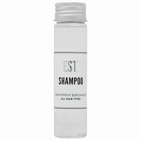 EST. Shampoo with Grapefruit-Bergamot fragrance, Biodegradable/Recyclable Bottle with Screw Top, 1.41oz / 40ml, Pack of 48
