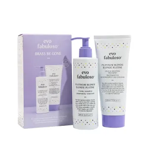EVO Fabuloso - Brass Be Gone - Platinum Blonde Shampoo & Conditioner Duo - Nourishing Hair Treatment for Dry Hair & Instant Colour Boost