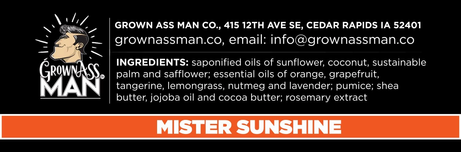 Exfoliating Body Bars - Solid Soap with Natural Oils & Gentle Scrub - Plastic Free & Eco-Friendly, Natural & Organic for All Skin, 4oz Bar - Mister Sunshine - Mild Exfoliant, 6-Pack
