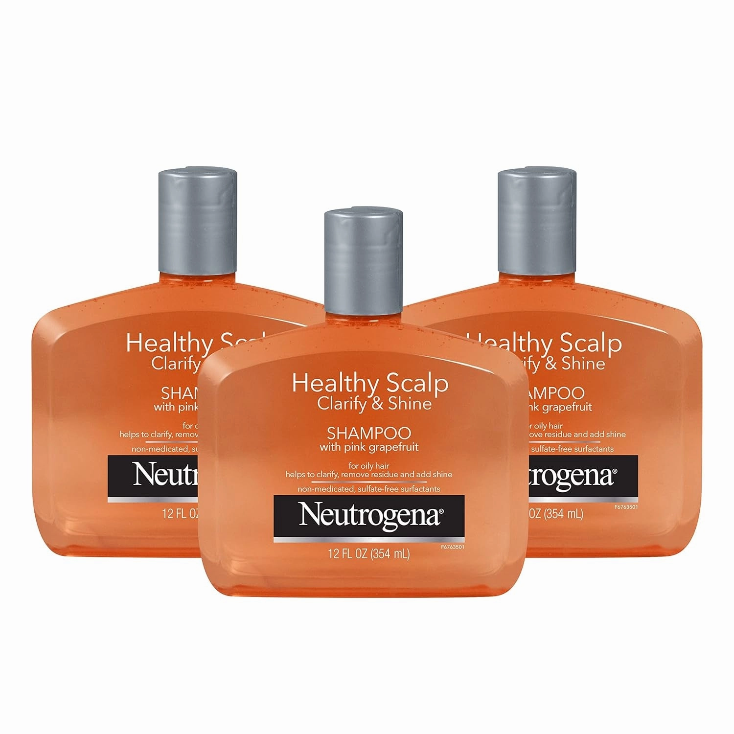 Exfoliating Healthy Scalp Clarify & Shine Shampoo for Oily Hair and Scalp, Anti-Residue Shampoo with Pink Grapefruit, Ph-Balanced, Paraben & Phthalate-Free, Color-Safe, 12Oz