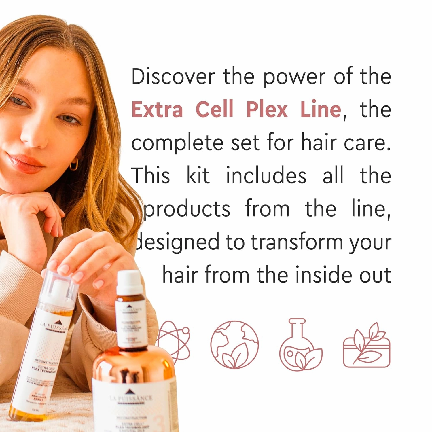 Extra Cell Plex Complete Hair Repair - 5-Step Deep Repair Kit for Severely Damaged Hair - Includes Shampoo, Conditioner, Mask, Spray, Ampoule - For Home and Salone Use