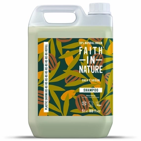 FAITH IN NATURE Natural Shampoo - Vegan & Cruelty Free, No SLS or Parabens - 169 fl oz, Shea & Argan
